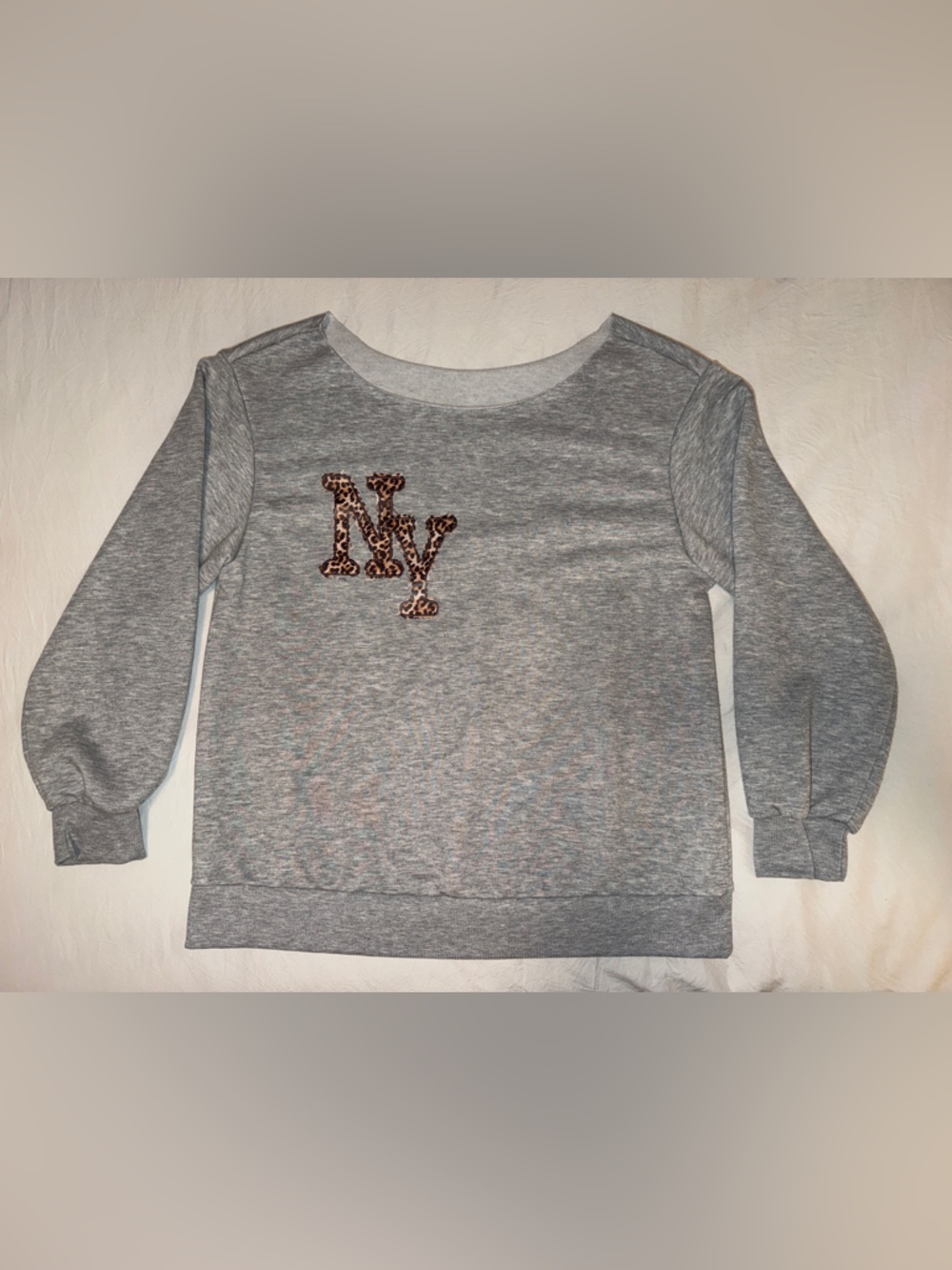 SHEIN Light Gray Crewneck Sweatshirt